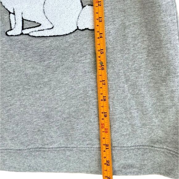 Monica + Andy Long Sleeve Gray White Bunny Pullover Organic Sweatshirt. Small. - Picture 5 of 8